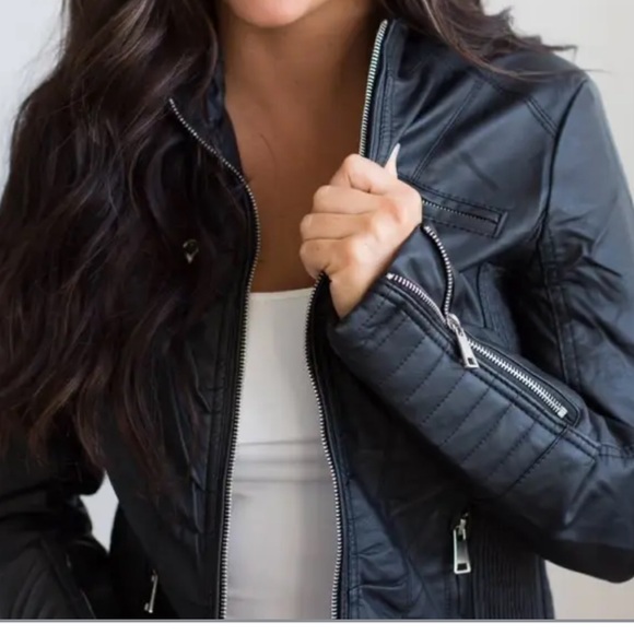 Faux Leather Jacket - Picture 13 of 14